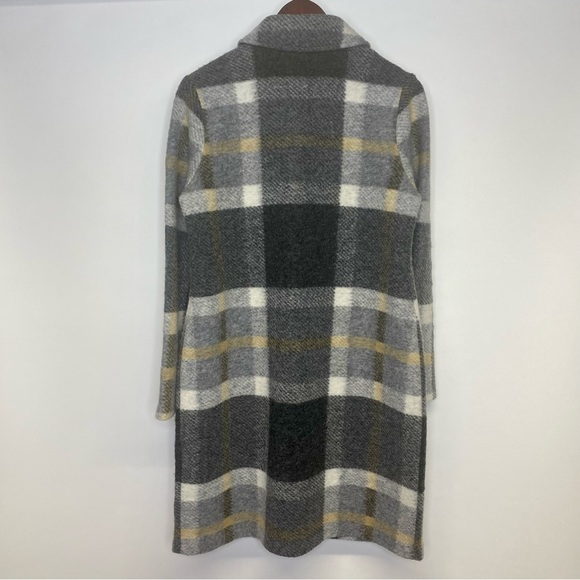 Cynthia Rowley long wool plaid jacket - Picture 8 of 12